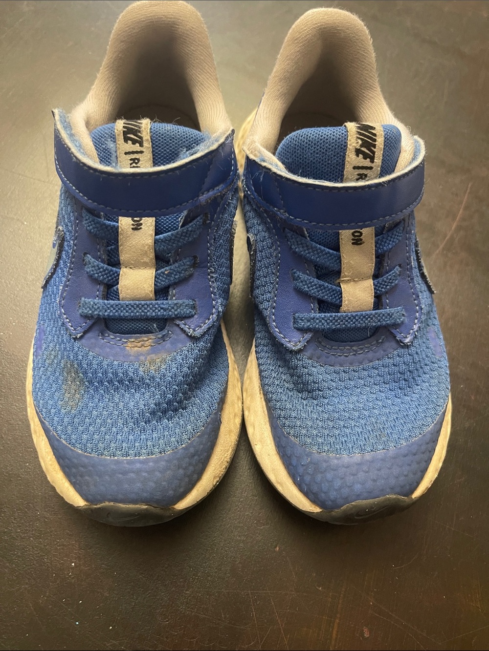 Nike Kids Blue Hook-and-Loop Mesh Sneakers